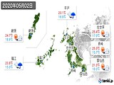 2020年05月02日の長崎県の実況天気