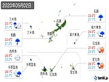 2020年05月02日の沖縄県の実況天気