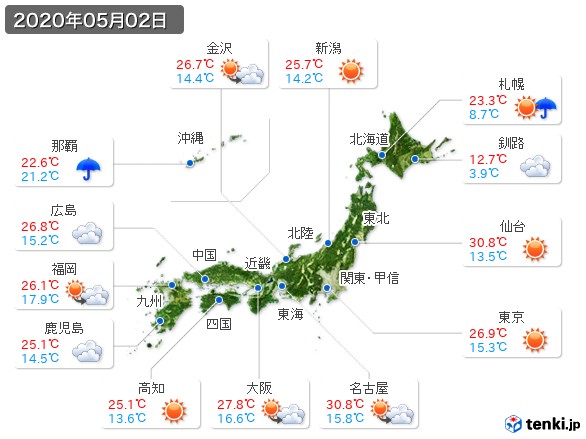 (2020年05月02日の天気