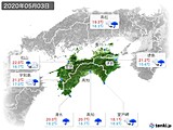 2020年05月03日の四国地方の実況天気