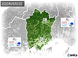2020年05月03日の岡山県の実況天気
