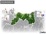 2020年05月04日の鳥取県の実況天気
