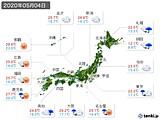 2020年05月04日の実況天気