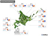 2020年05月05日の北海道地方の実況天気