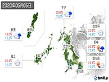 2020年05月05日の長崎県の実況天気