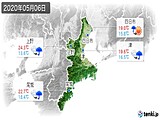 2020年05月06日の三重県の実況天気