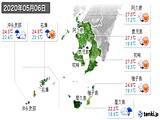 2020年05月06日の鹿児島県の実況天気