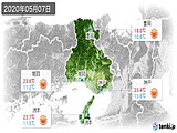 2020年05月07日の兵庫県の実況天気