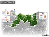 2020年05月07日の鳥取県の実況天気