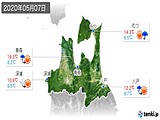 2020年05月07日の青森県の実況天気