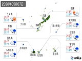 実況天気(2020年05月07日)