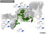 2020年05月09日の東海地方の実況天気