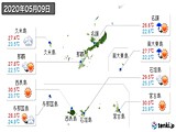 2020年05月09日の沖縄県の実況天気