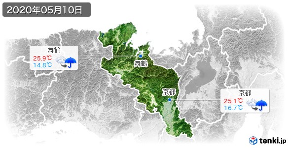 京都府(2020年05月10日の天気