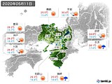 2020年05月11日の近畿地方の実況天気