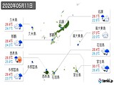 2020年05月11日の沖縄県の実況天気