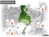 2020年05月13日の兵庫県の実況天気