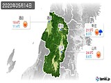 2020年05月14日の山形県の実況天気