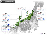 2020年05月15日の北陸地方の実況天気