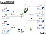 2020年05月16日の沖縄県の実況天気