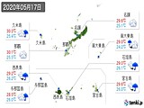2020年05月17日の沖縄県の実況天気