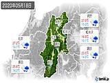 2020年05月18日の長野県の実況天気