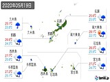 2020年05月19日の沖縄県の実況天気