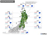 2020年05月20日の東北地方の実況天気