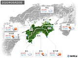 2020年05月20日の四国地方の実況天気