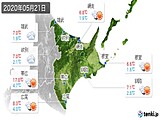 2020年05月21日の道東の実況天気