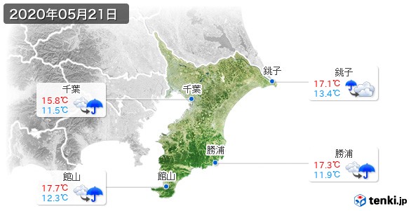 千葉県(2020年05月21日の天気