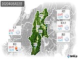 2020年05月22日の長野県の実況天気