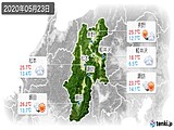 2020年05月23日の長野県の実況天気