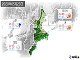 2020年05月23日の三重県の実況天気