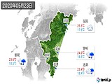 2020年05月23日の宮崎県の実況天気