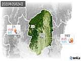 2020年05月24日の栃木県の実況天気