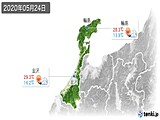 2020年05月24日の石川県の実況天気