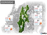 2020年05月24日の長野県の実況天気