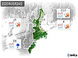 2020年05月24日の三重県の実況天気