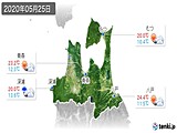 2020年05月25日の青森県の実況天気
