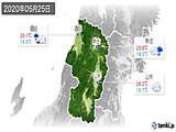 2020年05月25日の山形県の実況天気