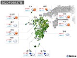 2020年05月27日の九州地方の実況天気