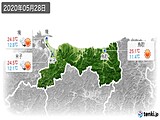 2020年05月28日の鳥取県の実況天気