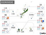 2020年05月29日の沖縄県の実況天気