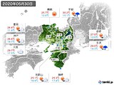 2020年05月30日の近畿地方の実況天気