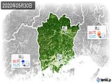 2020年05月30日の岡山県の実況天気