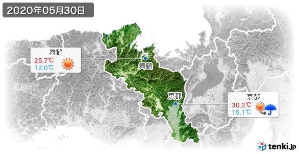 京都府(2020年05月30日の天気
