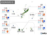 2020年05月31日の沖縄県の実況天気