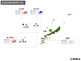 2020年06月01日の沖縄地方の実況天気