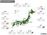 2020年06月01日の実況天気